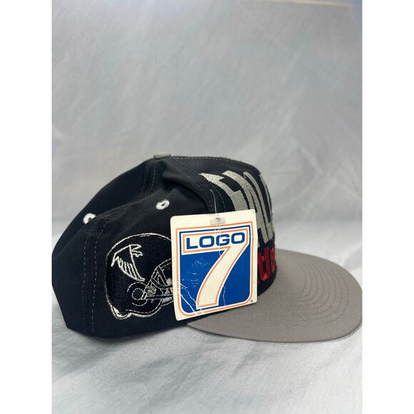 Atlanta Falcons Logo 7 Snapback Hat | Black & Gray Vintage NFL Cap - Picture 3 of 4